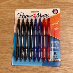 Paper Mate Profile Gel Pens - Black, Blue, Red